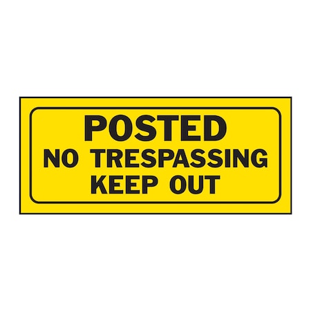 Hy-Ko Posted No Trespassing Keep Out Sign 6" x 14", 5PK A23004